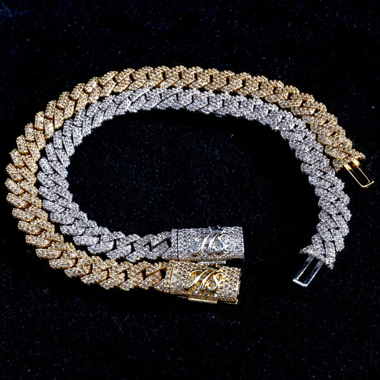 6mm Moissanite Cuban Prong Bracelet