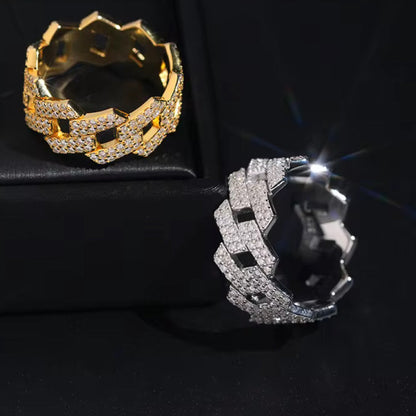 Moissanite Cuban Ring