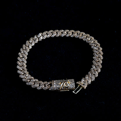 8mm Moissanite Cuban Bracelet