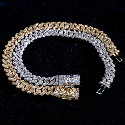 6mm Moissanite Cuban Prong Bracelet