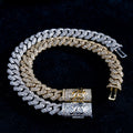 10mm Moissanite Cuban Prong Bracelet