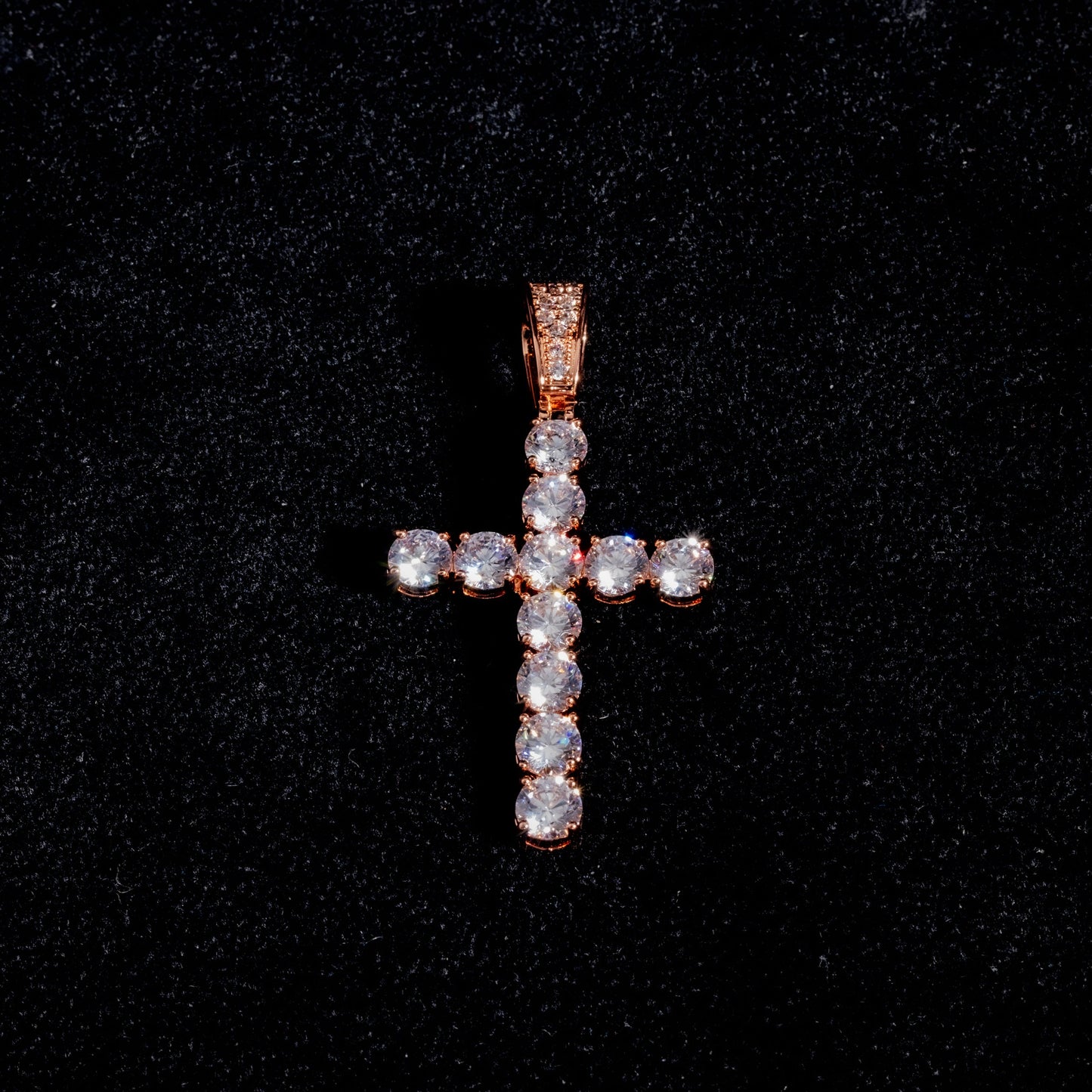 Moissanite Tennis Cross