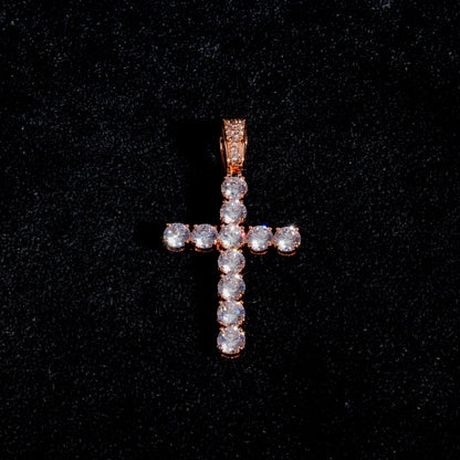 Moissanite Tennis Cross