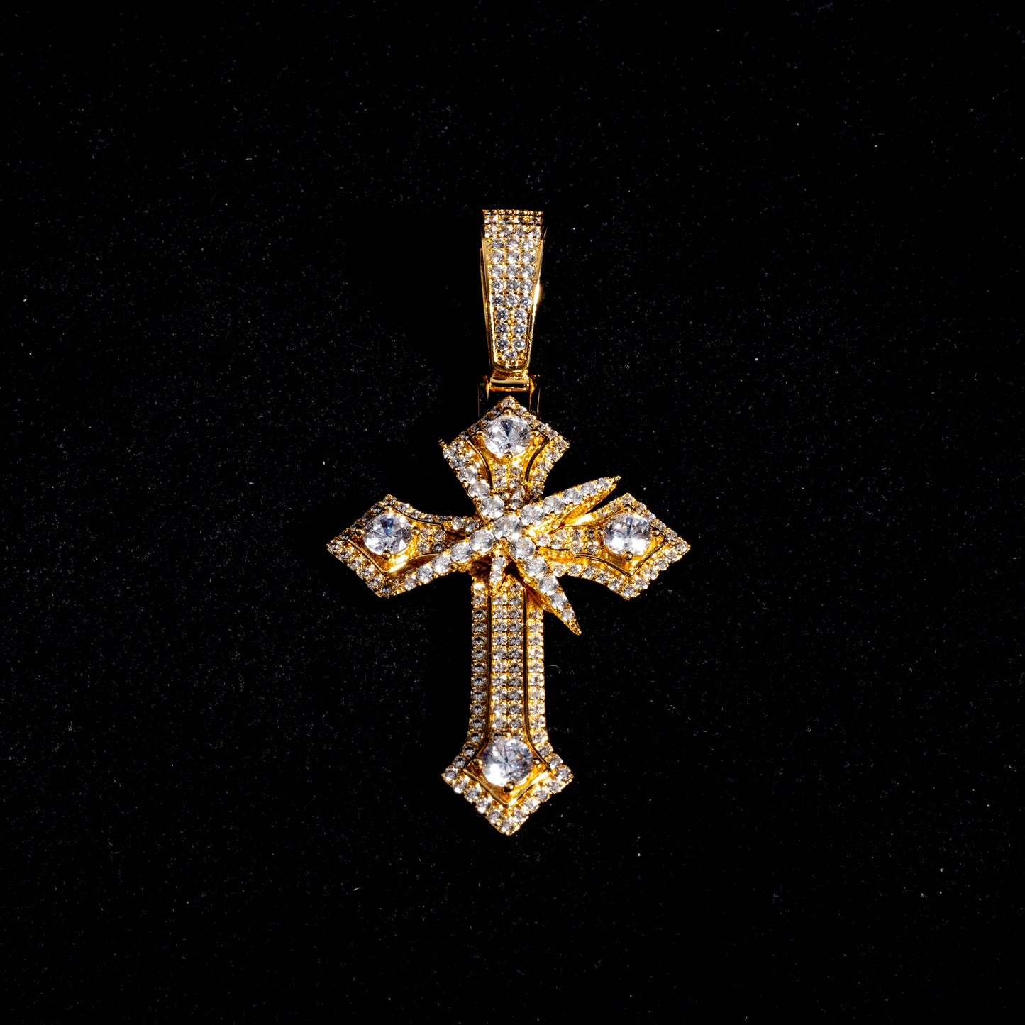 Moissanite Cross X Pendent
