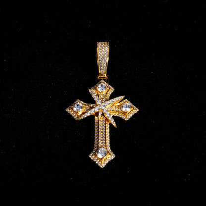 Moissanite Cross X Pendant