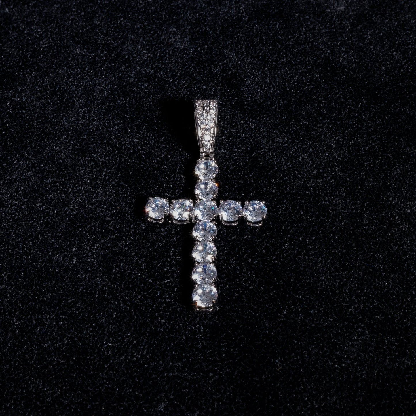 Moissanite Tennis Cross