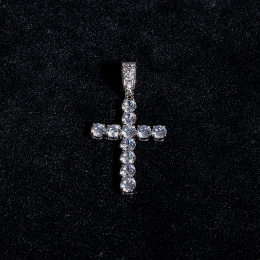 Moissanite Tennis Cross