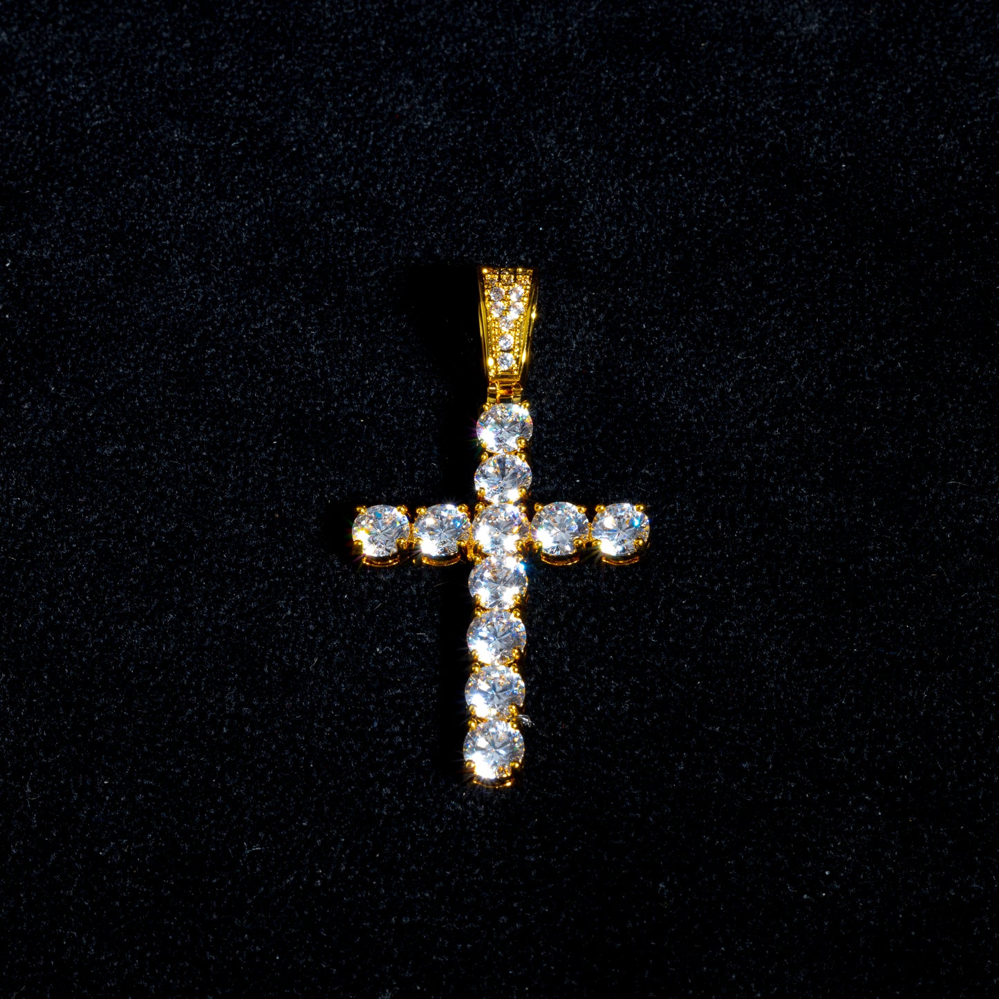 Moissanite Tennis Cross