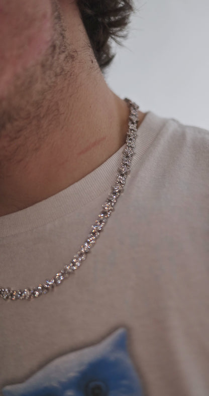 Moissanite Cross Tennis Chain